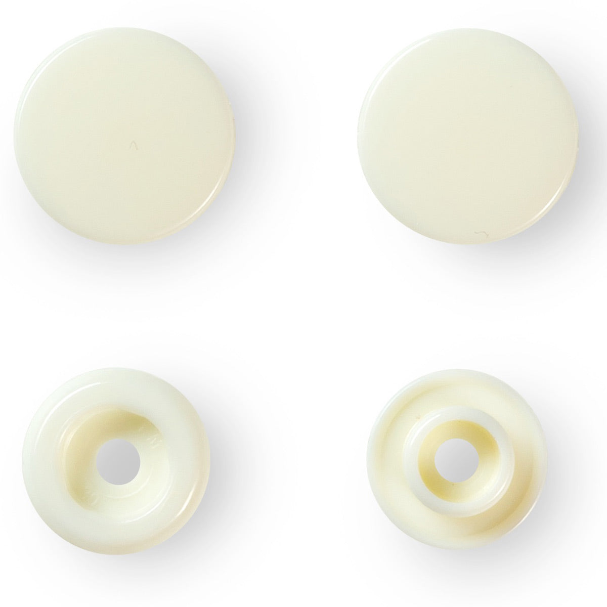 Set of 30 Pruits Color Snaps 12.4 mm - broken white