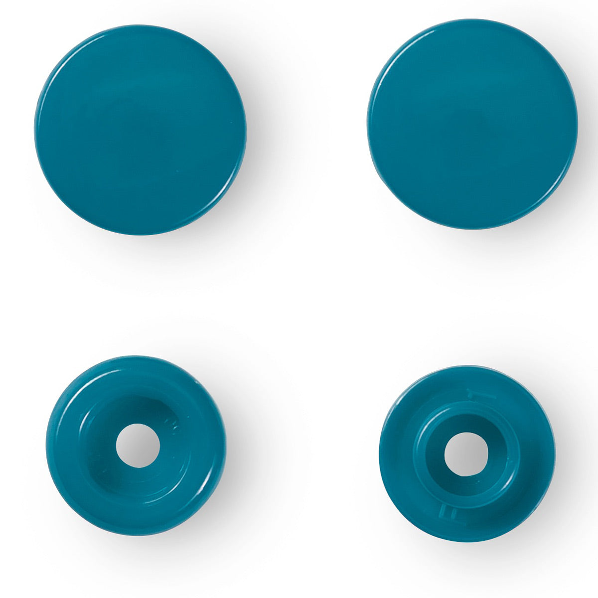 Set de 30 boutons pression Color Snaps 12,4 mm - Bleu pétrole