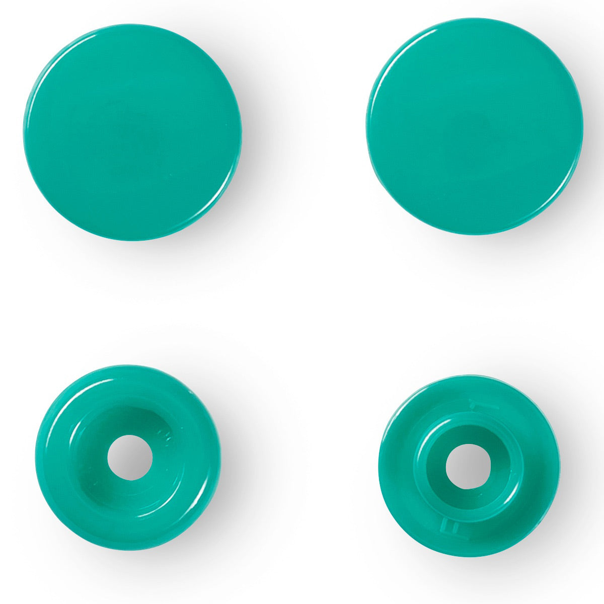 Set de 30 boutons pression Color Snaps 12,4 mm - Vert émeraude