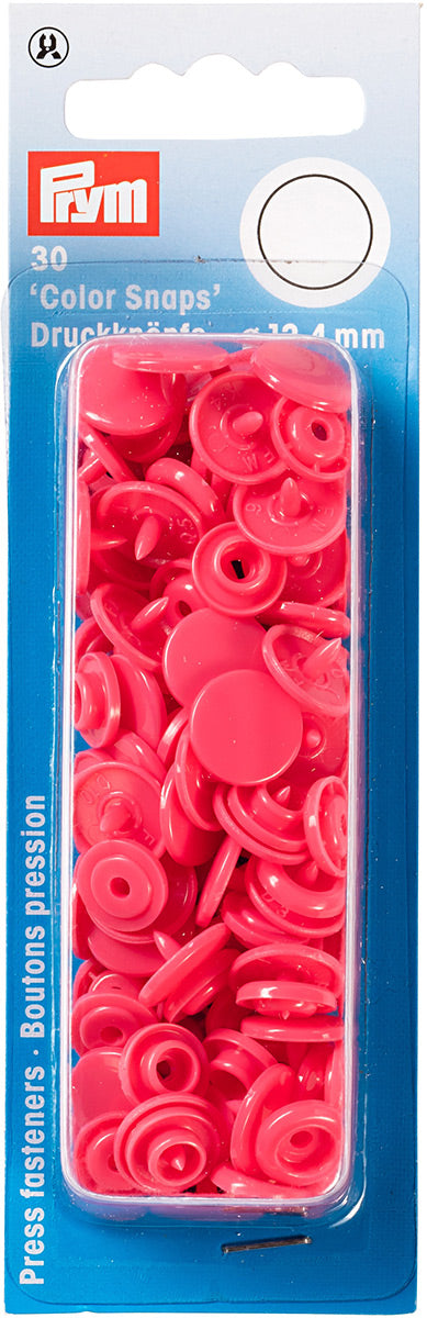 Set de 30 boutons pression Color Snaps 12,4 mm - Framboise fuchsia