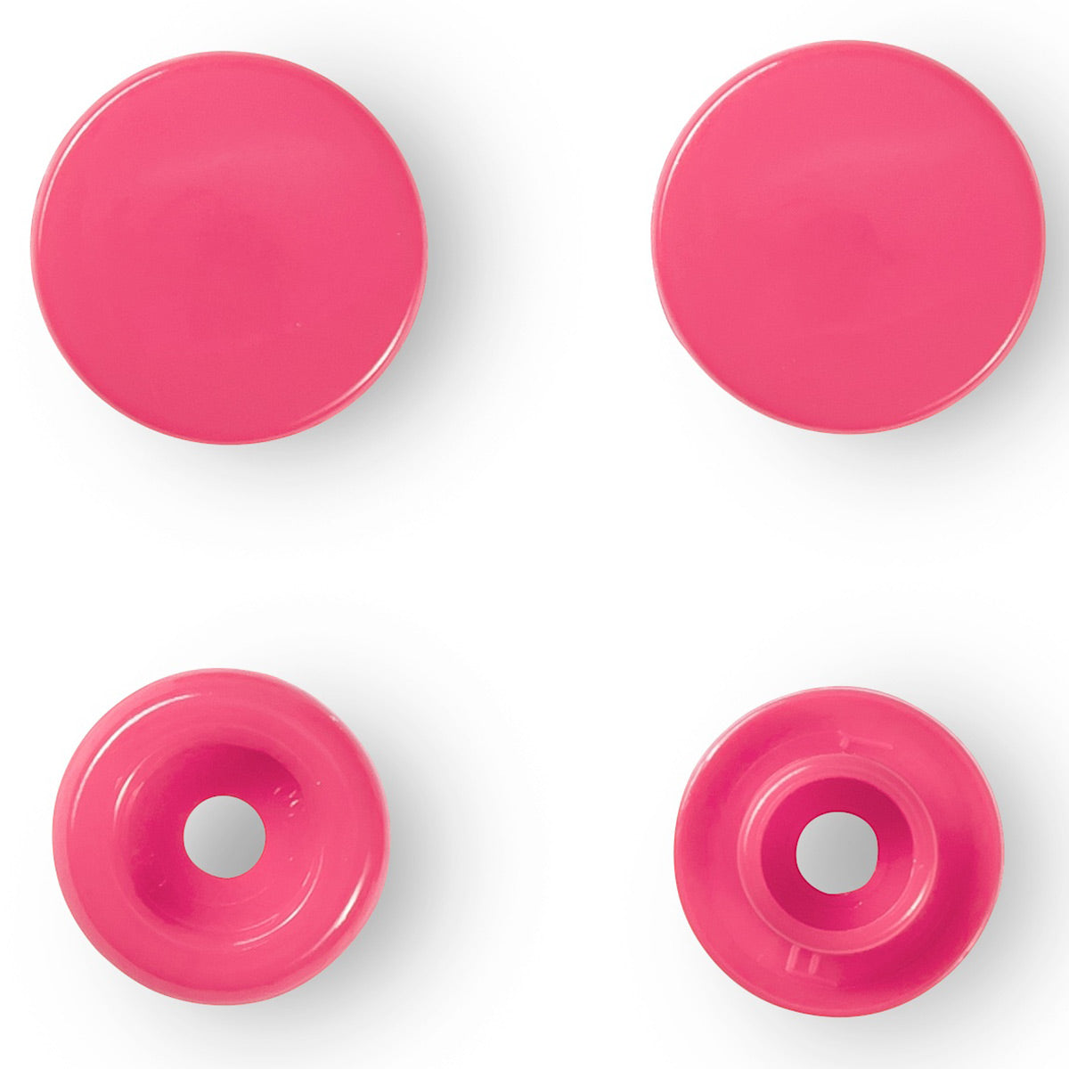 Set de 30 boutons pression Color Snaps 12,4 mm - Framboise fuchsia