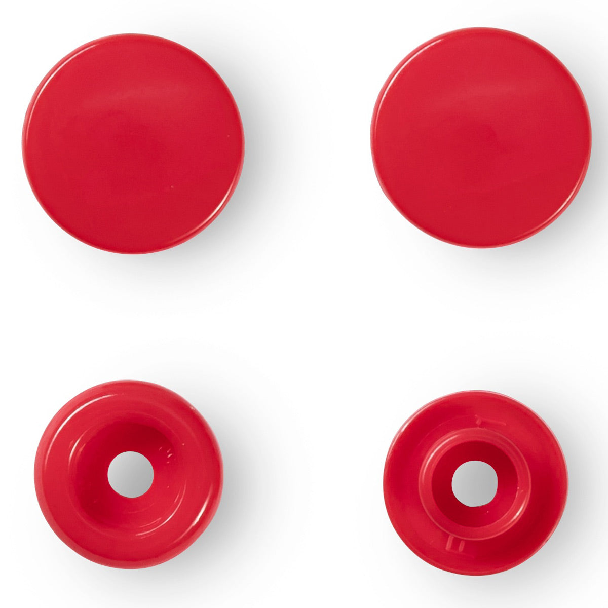 Set de 30 boutons pression Color Snaps 12,4 mm - Rouge