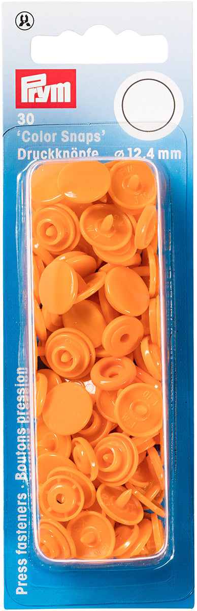 Set of 30 pimples color snaps 12.4 mm - orange