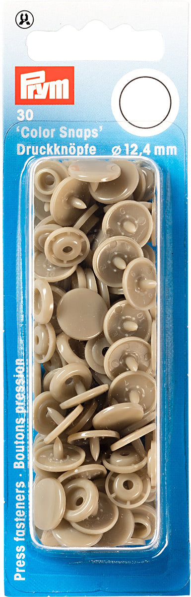 Set de 30 boutons pression Color Snaps 12,4 mm - Champagne