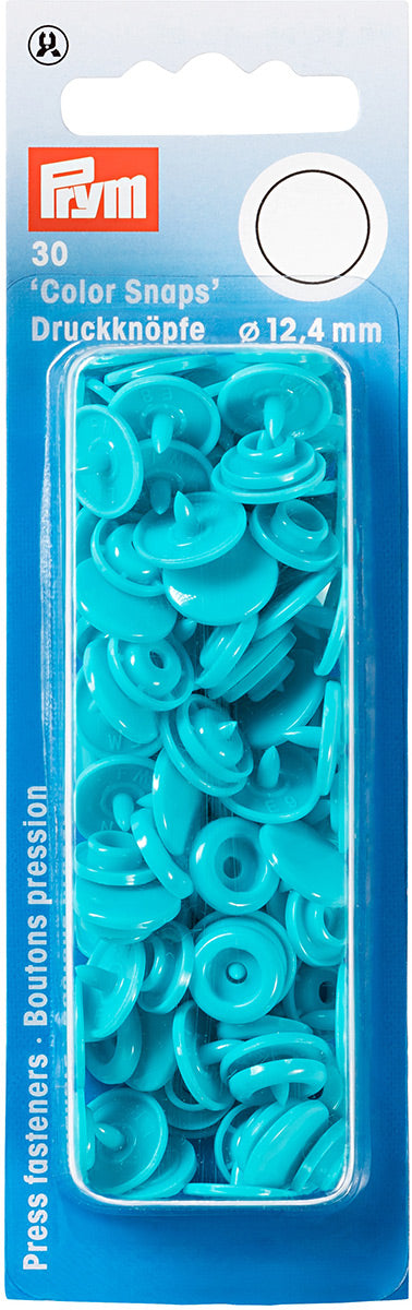 Set de 30 boutons pression Color Snaps 12,4 mm - Turquoise foncé