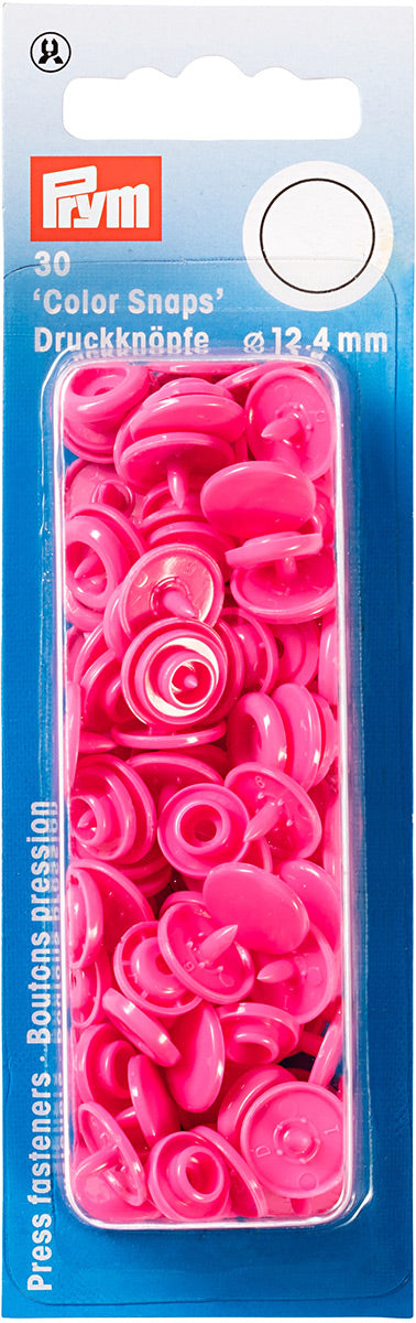 Set de 30 boutons pression Color Snaps 12,4 mm - Fuchsia