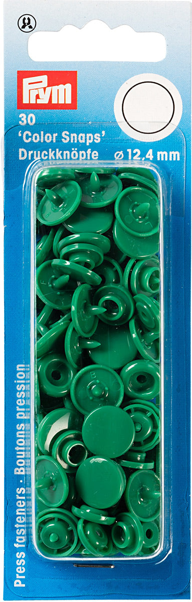 Set of 30 Pruits Color Snaps 12.4 mm - Green Green