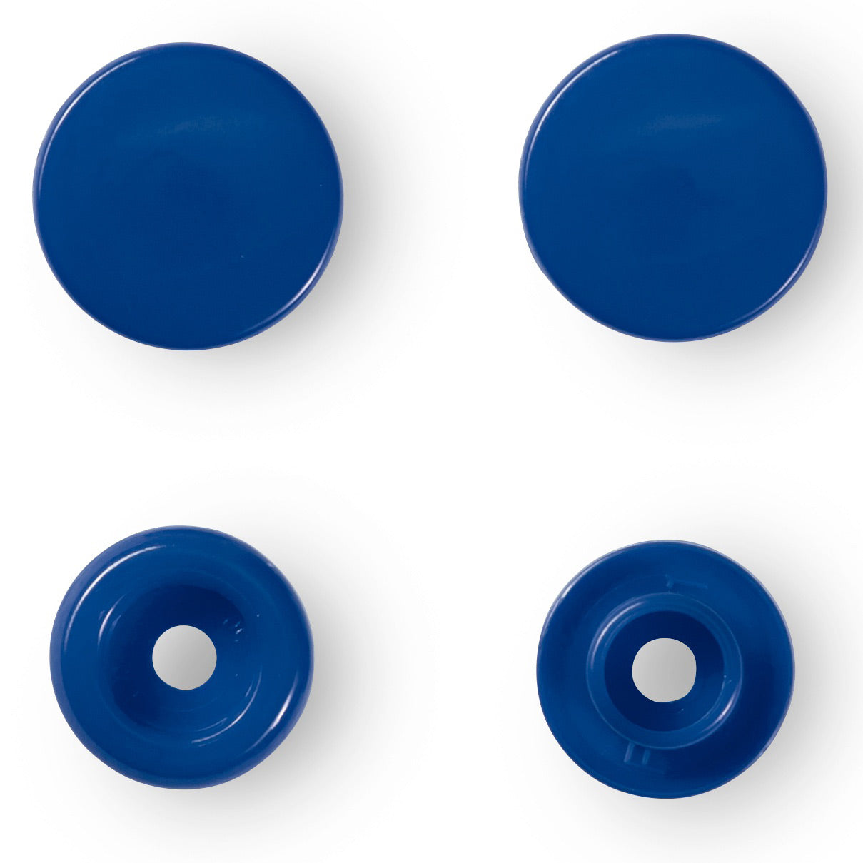 Set of 30 pimples color snaps 12.4 mm - dark blue