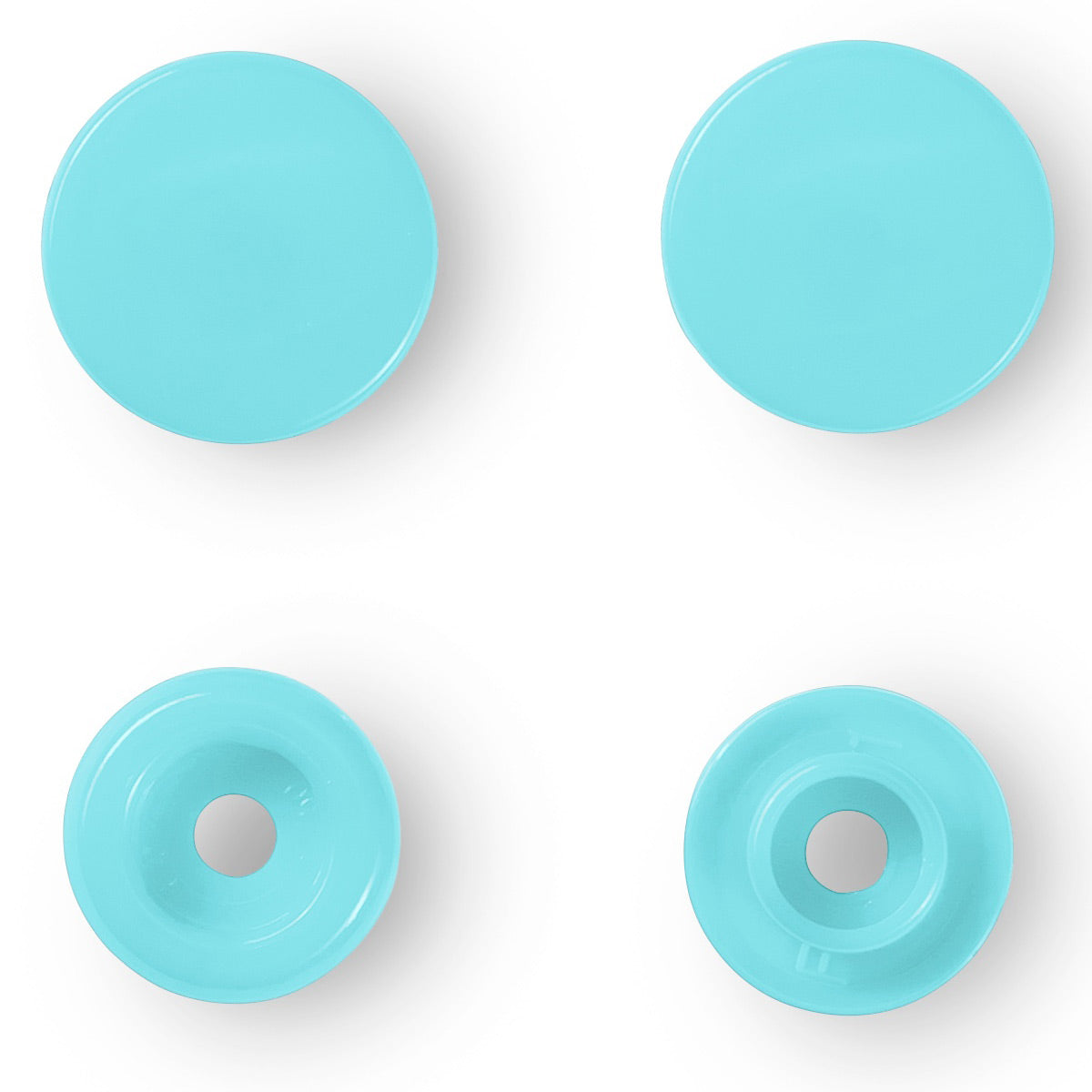 Set de 30 boutons pression Color Snaps 12,4 mm - Turquoise clair