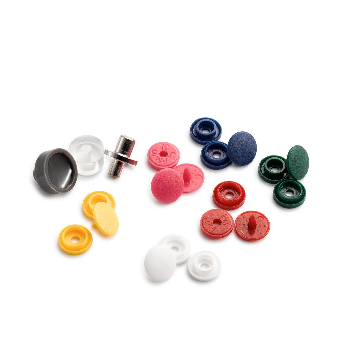 Boite de 72 boutons pression Color Snaps Mini 9 mm