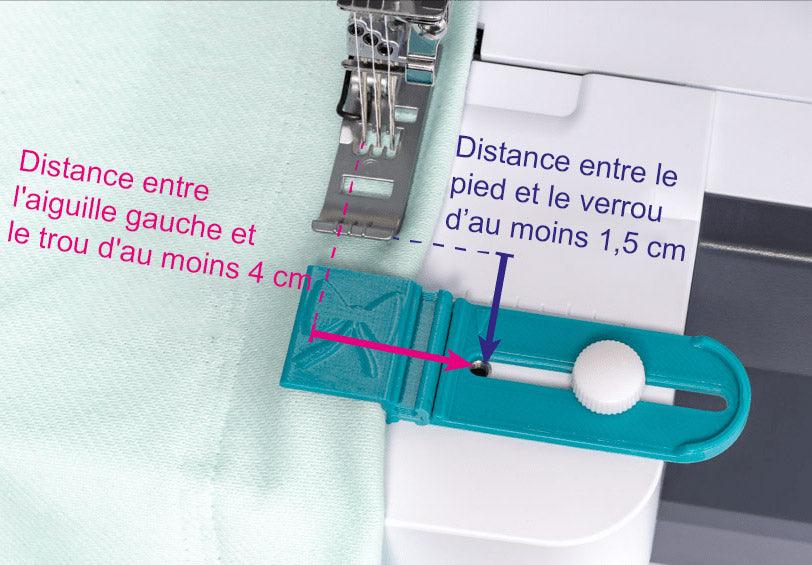 Outil 2 en 1 pour ourlet direct à la recouvreuse