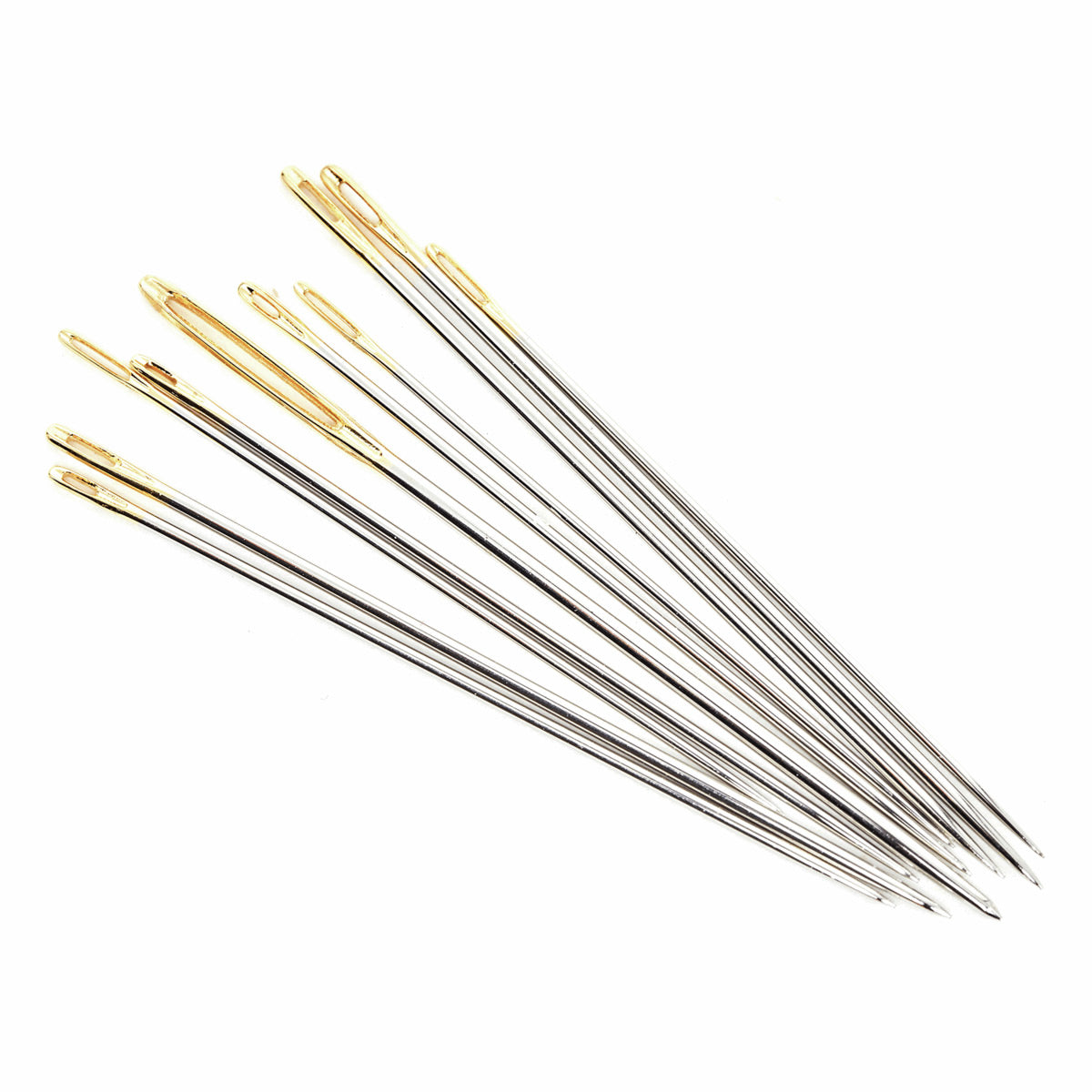 Glass tube of 10 premium sewing and embroidery needles