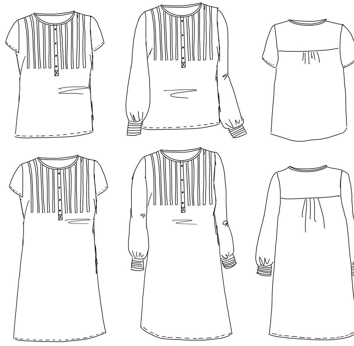 Dress pattern, Atlas Blouse - Fauve house