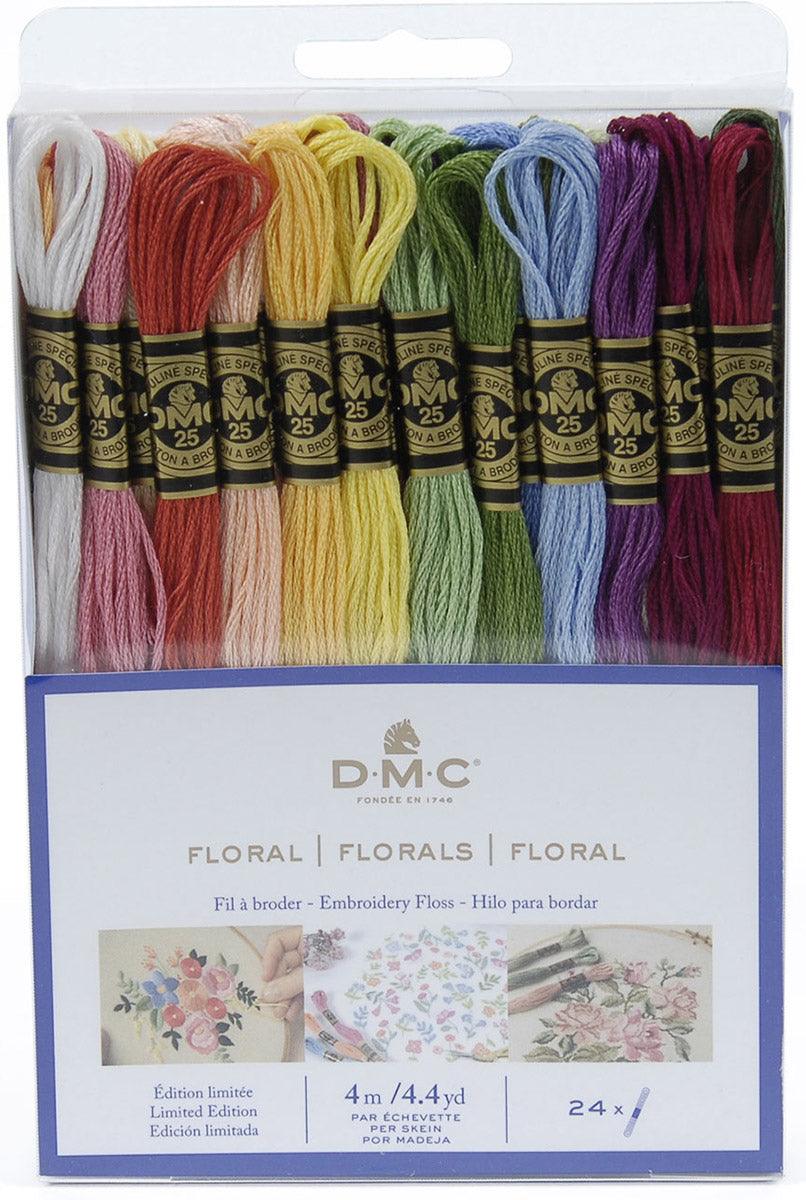 Pack of 24 tags to embroider Moulinés DMC - Floral