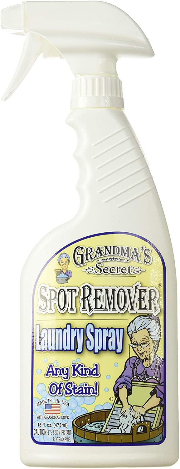 Spray staining off Grandma's Secret Spot Remover