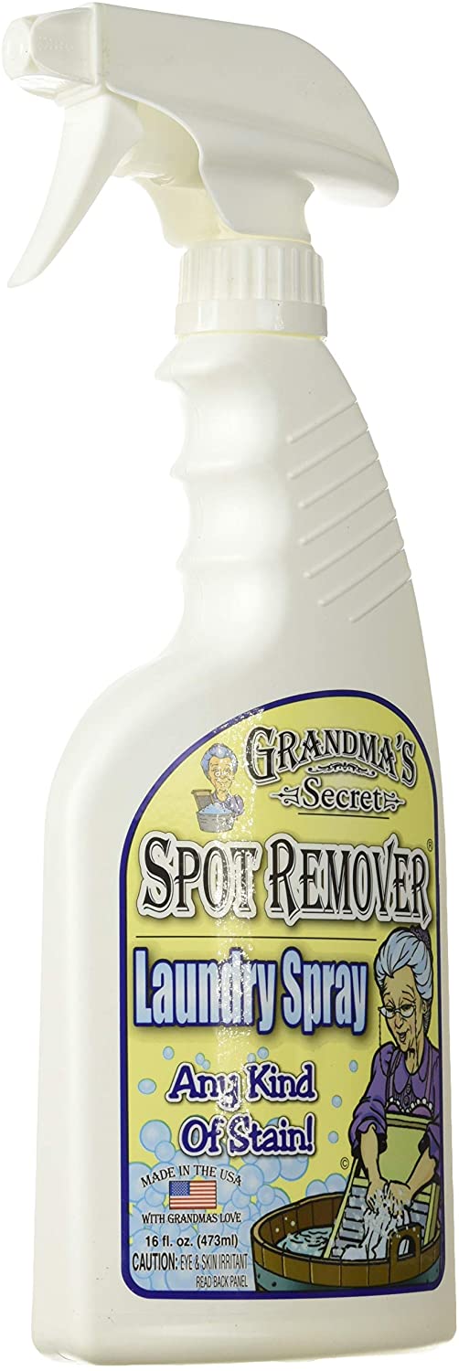 Spray staining off Grandma's Secret Spot Remover