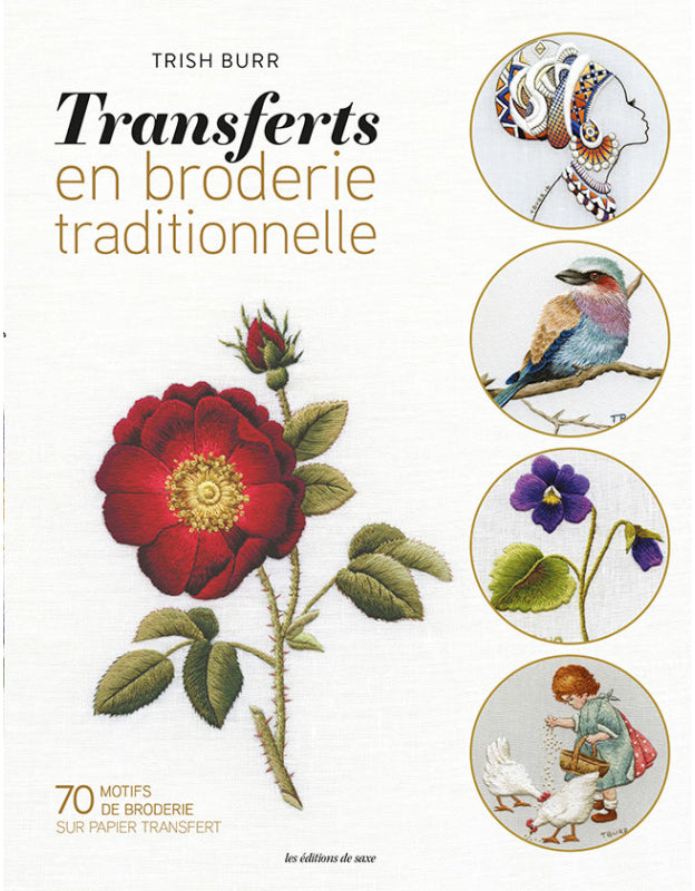 Buchtransfers in traditioneller Stickerei