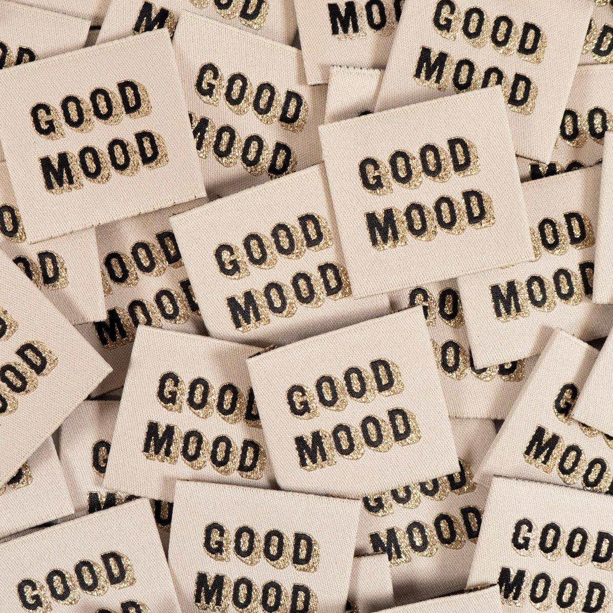 Set of 5 woven labels - Good Mood