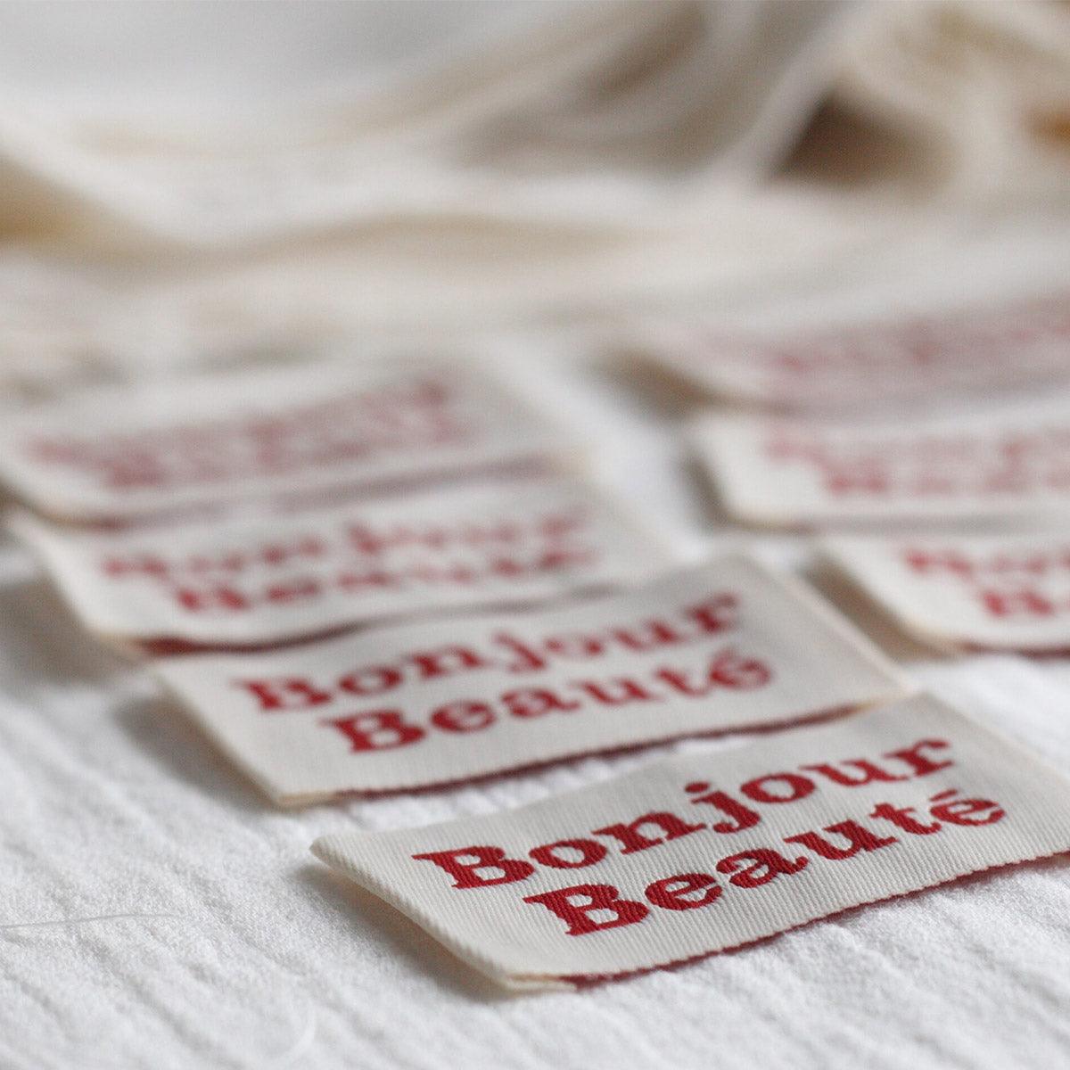 Set of 8 sewing labels - Hello Beauty