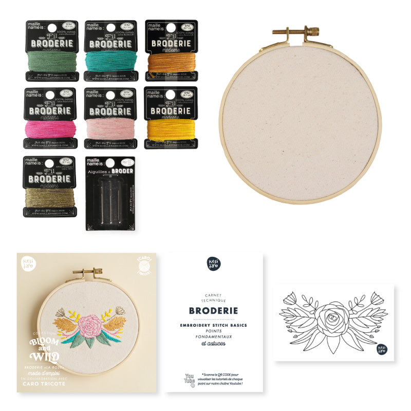 Kesi Art X Caro Tricote - La Rose embroidery kit