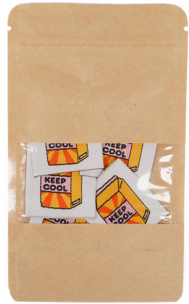 Set of 5 woven labels - Keep cool