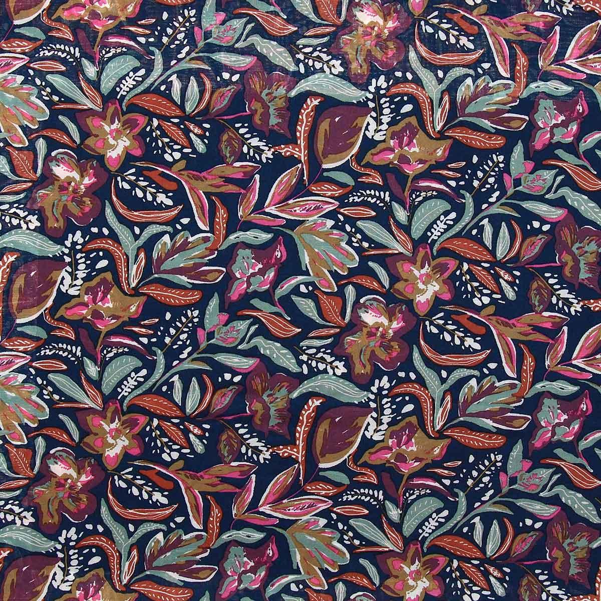 Fantasy viscose fabric - Suniva Night and Fauve