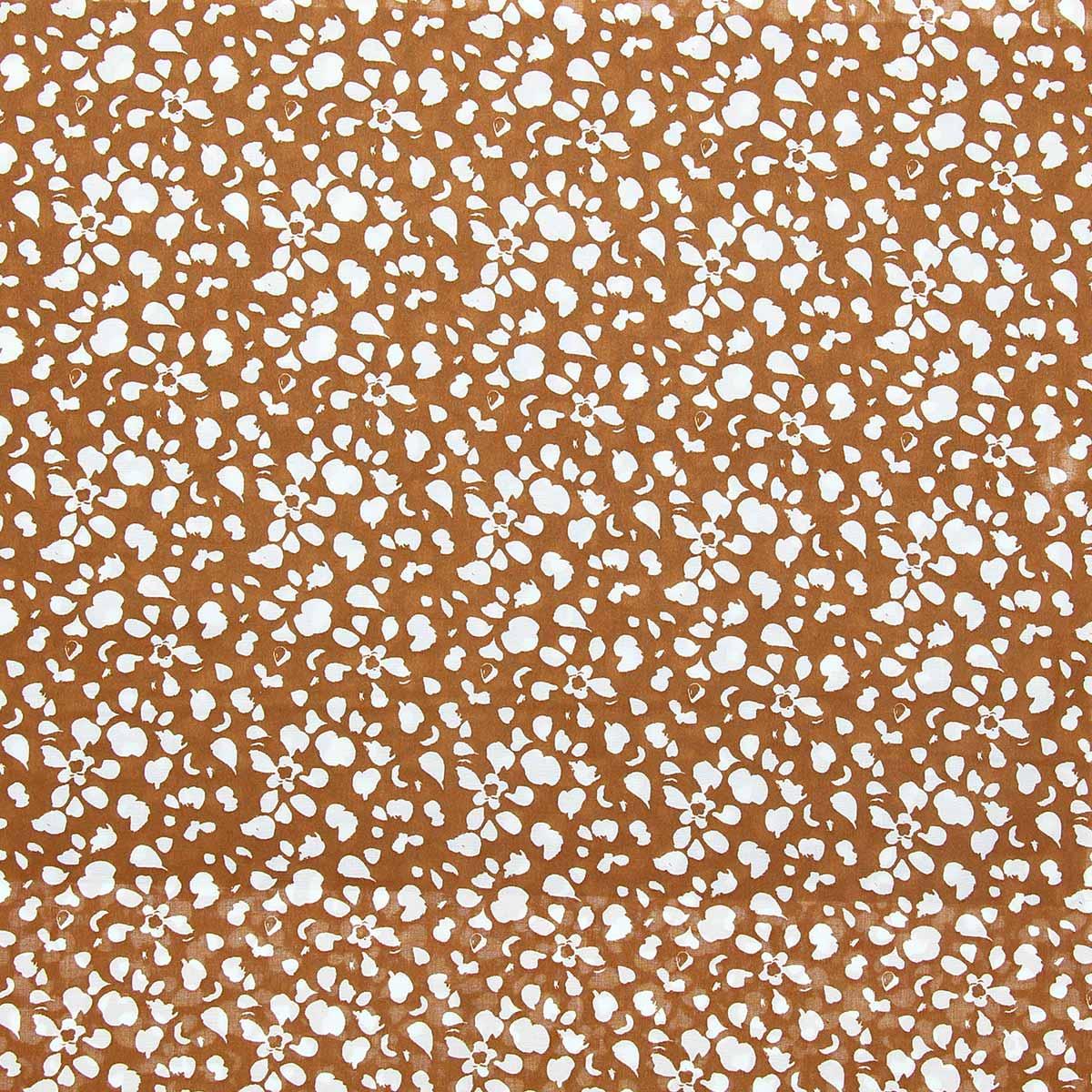 Fantasy viscose fabric - Rello ocher and white