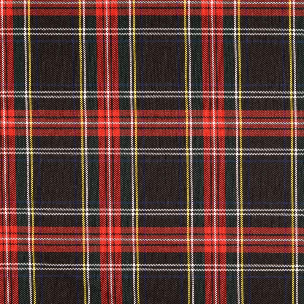 Scottish tartan fabrics - red and black