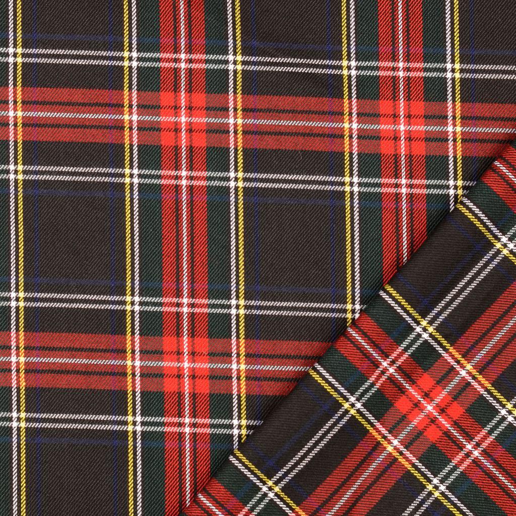 Scottish Tartan Stoffe - Rot und Schwarz