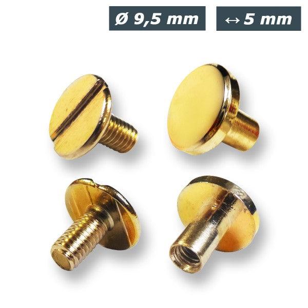 25 Sets of Chicago 9.5 mm x 5 mm - gold