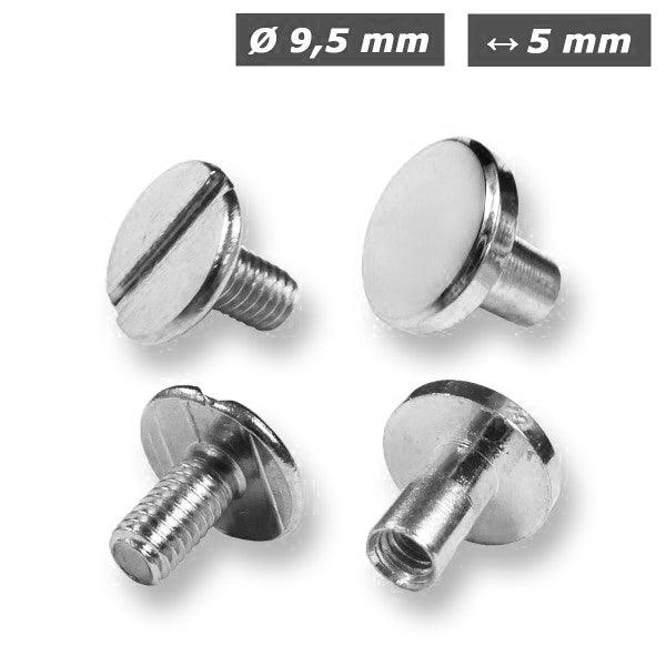 25 chicago screws 9.5 mm x 5 mm - silver