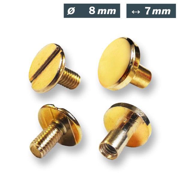 25 chicago screws 8 mm x 7 mm - gold