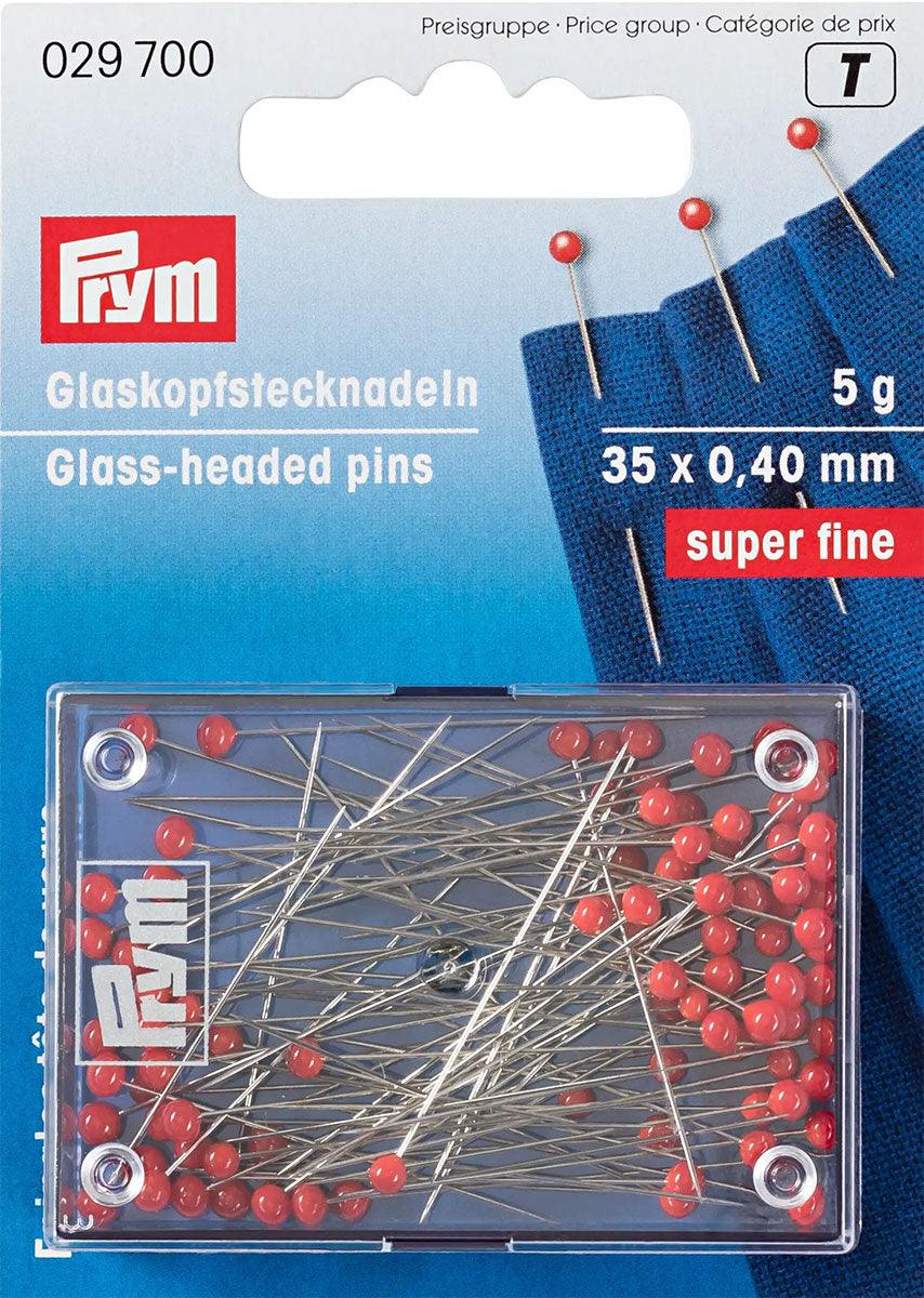 Box of 100 ultra-fine red pins prym