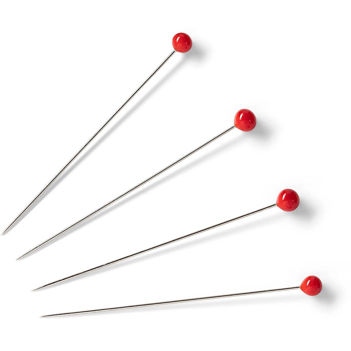 Box of 100 ultra-fine red pins prym