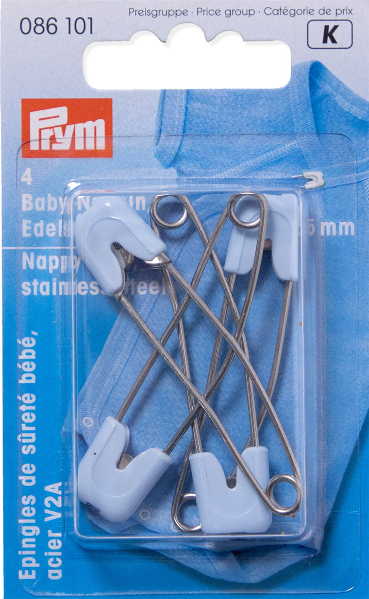 Baby safety pins with safety - Light blue