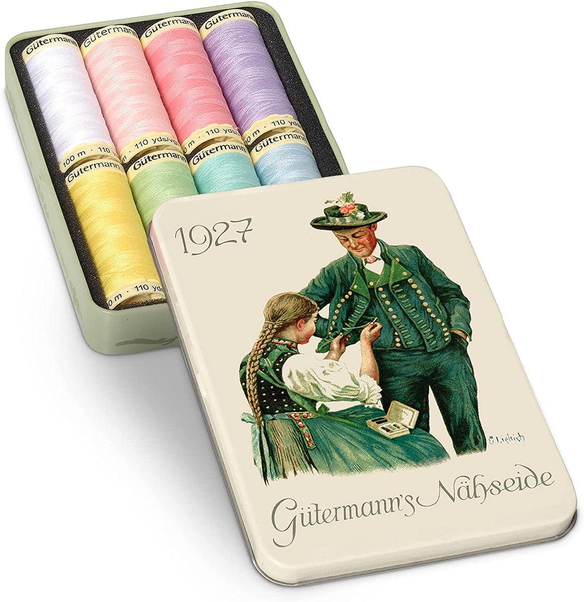 Box of 8 threads with Polyester Nostalgia 1927 Gütermann