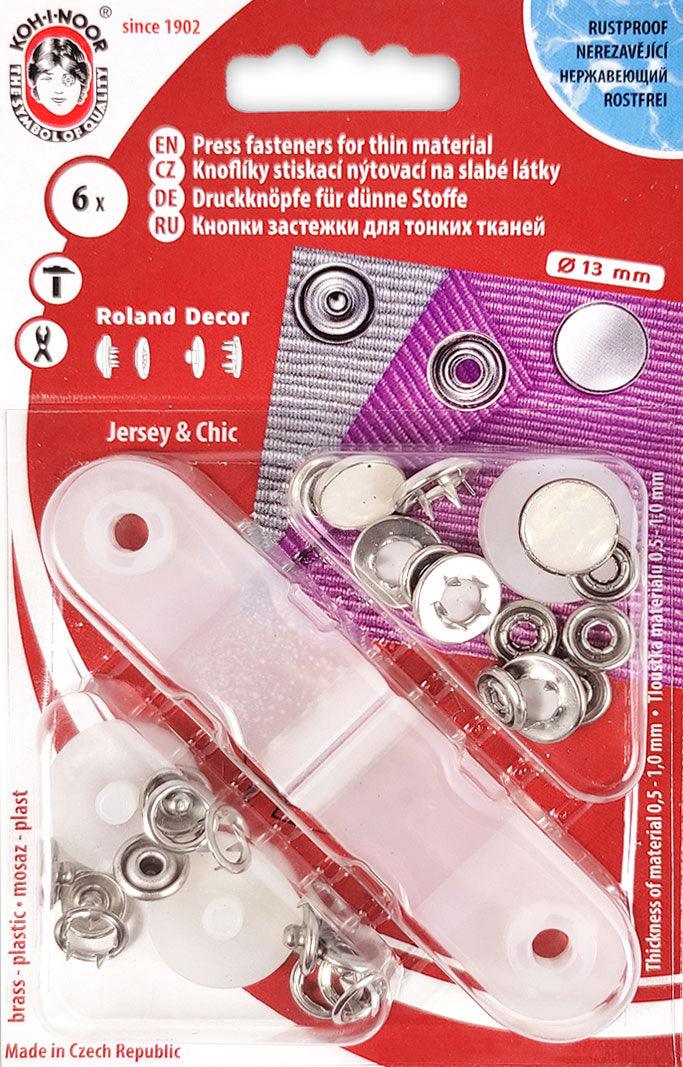 Box of 6 white pearly jersey pimples with 13 mm tool