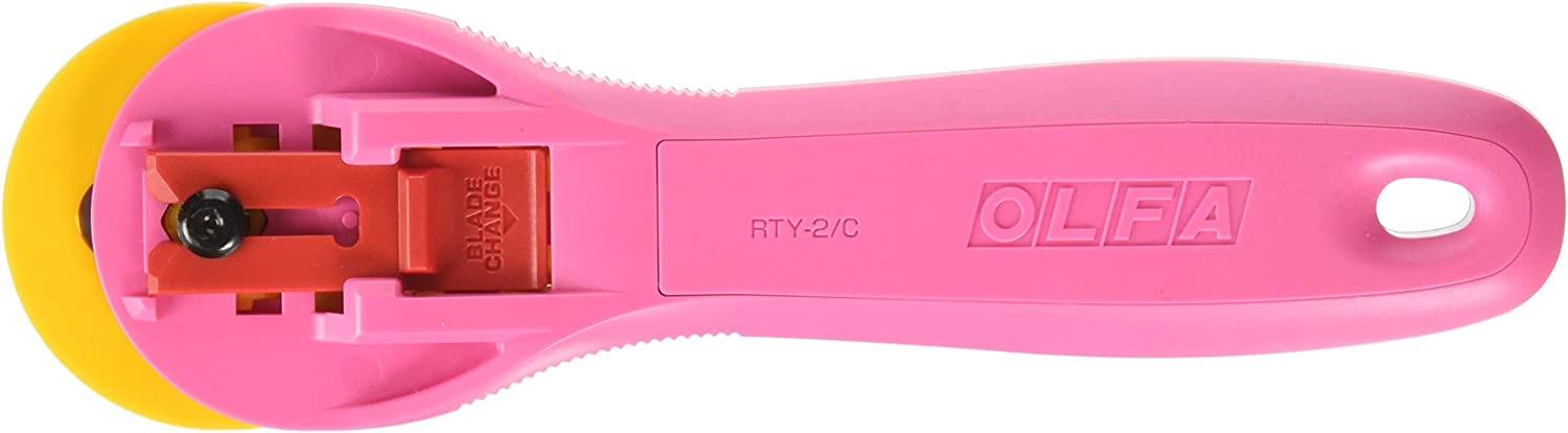 Cutter circulaire ergonomique Rose Olfa 45mm