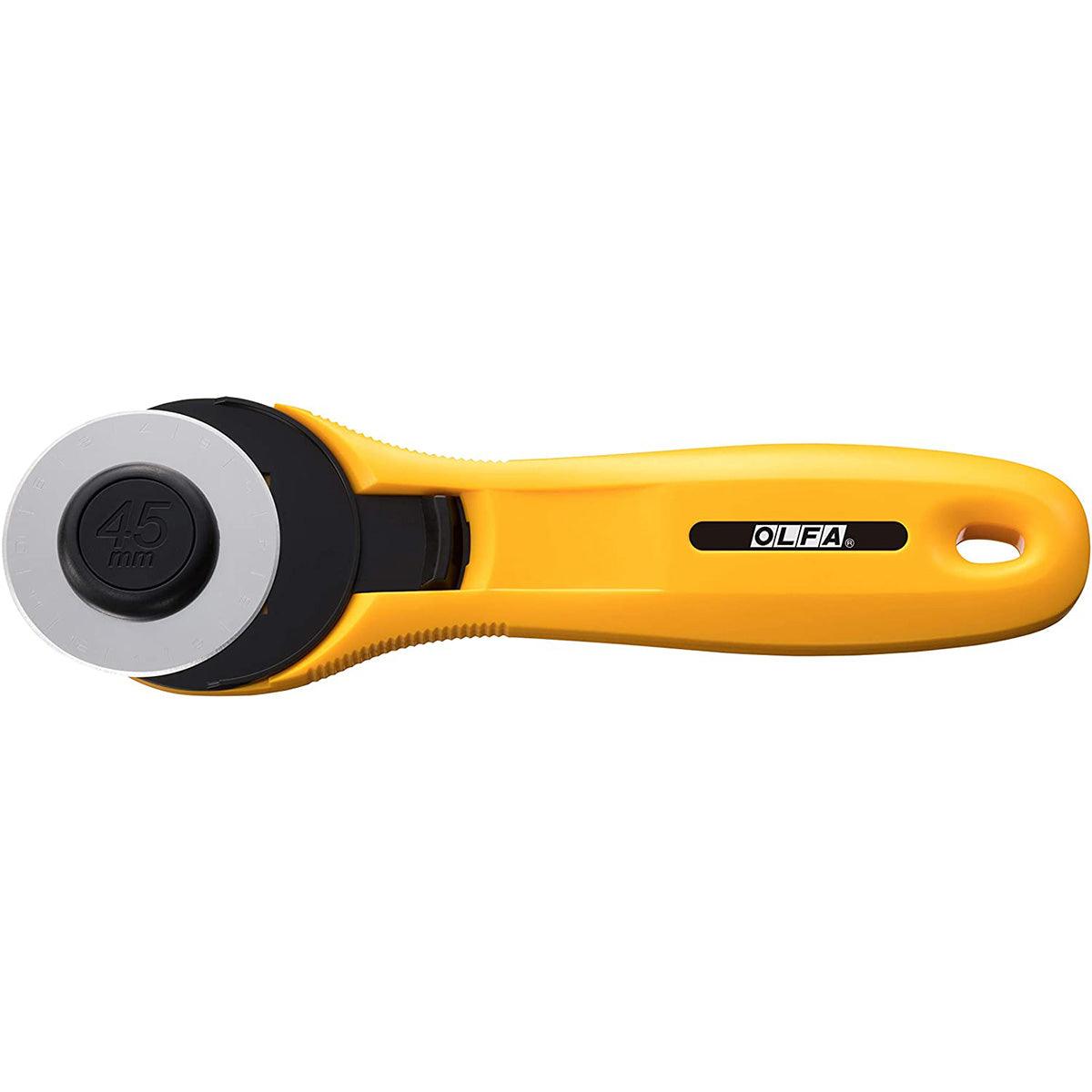 Cutter circulaire ergonomique Jaune Olfa 45mm