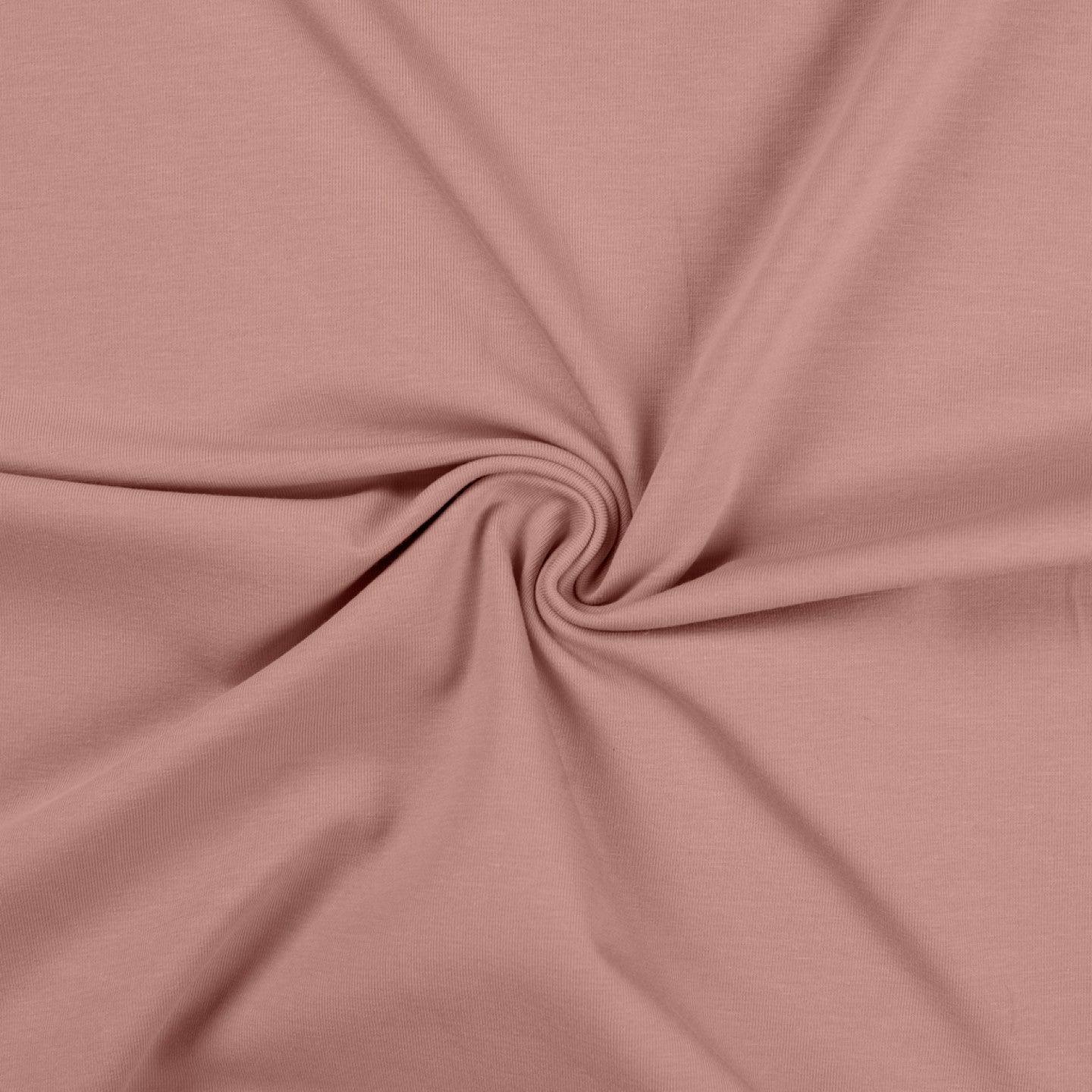 Tissu jersey coton - Vieux rose