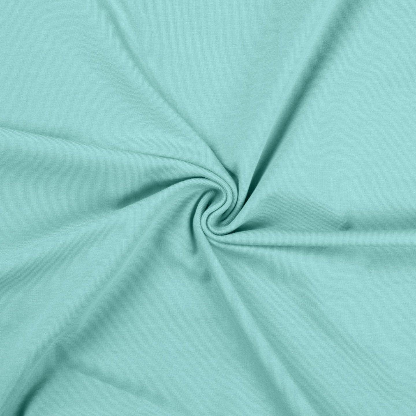 Tissu jersey coton - Vert d´eau