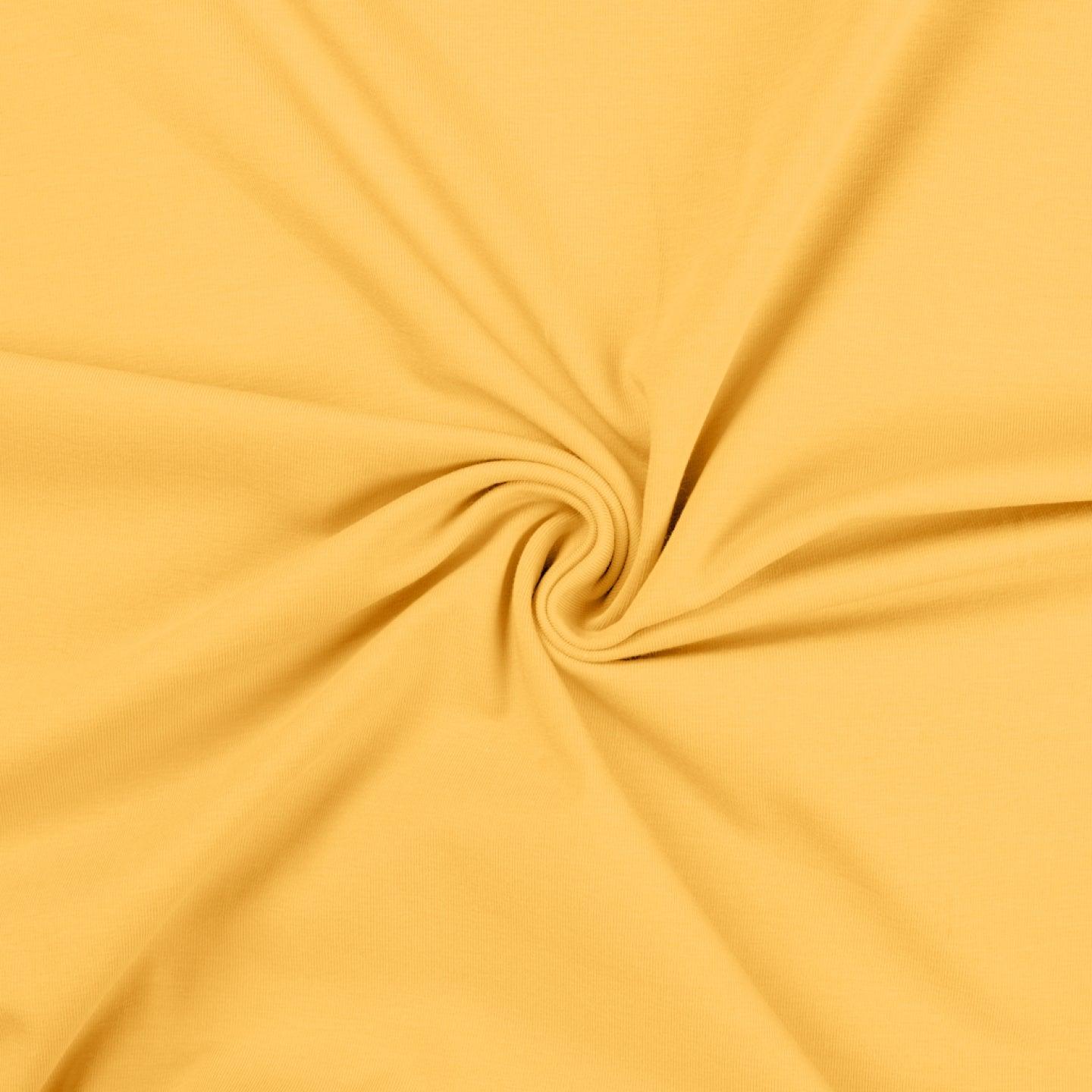 Cotton jersey fabric - straw yellow