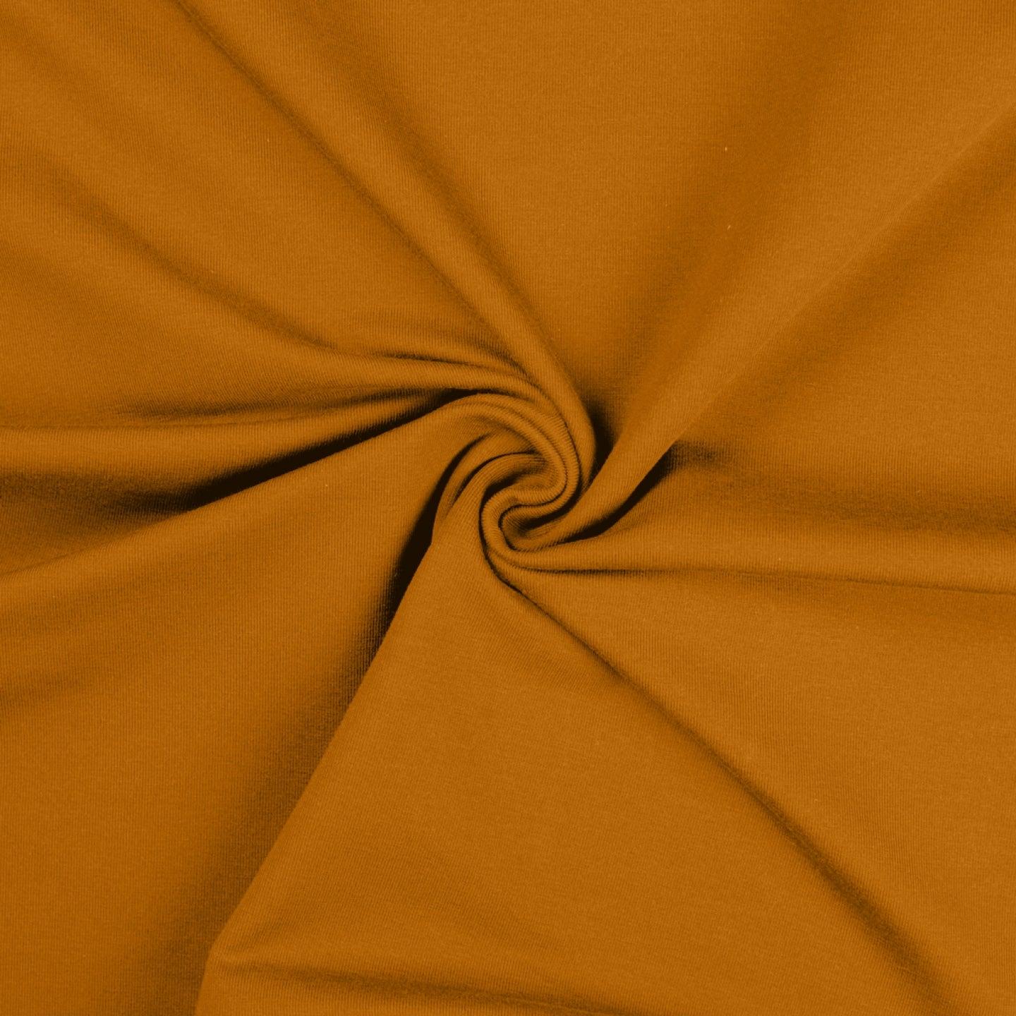 Cotton jersey fabric - ocher