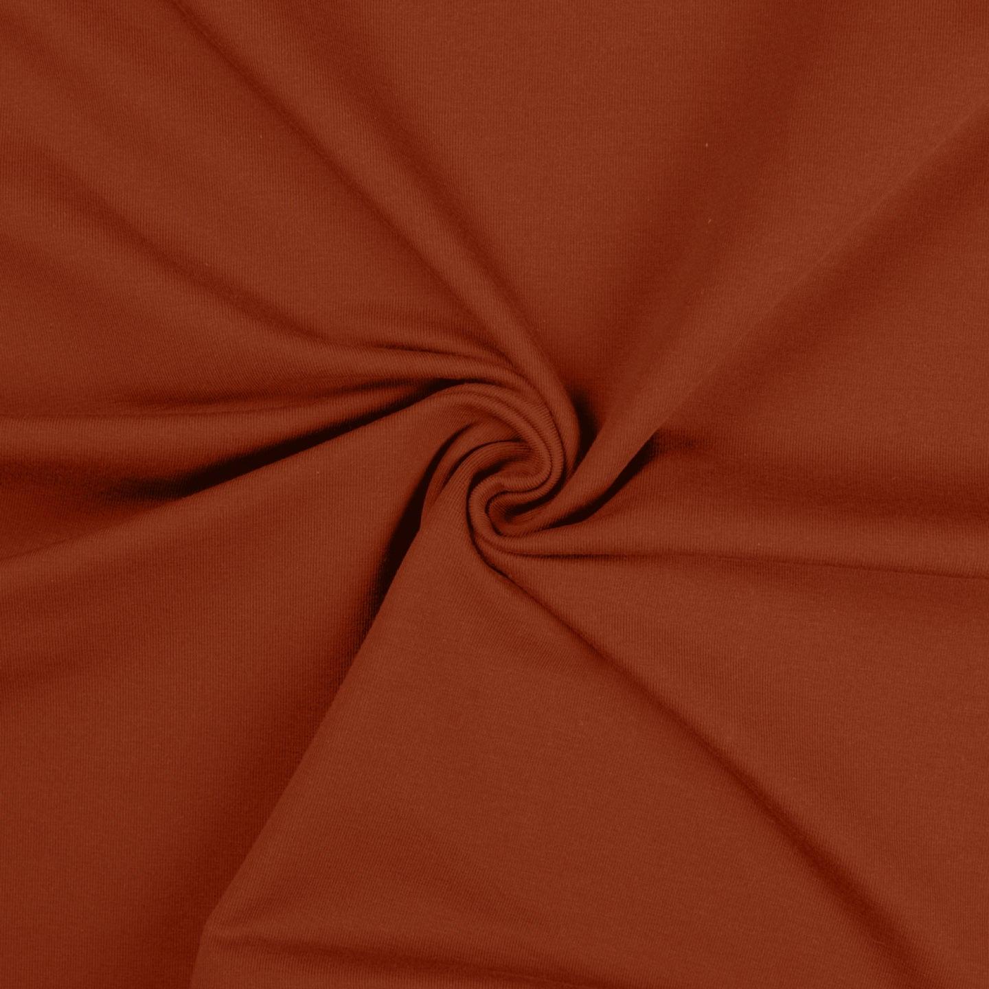 Cotton jersey fabric - Terracotta