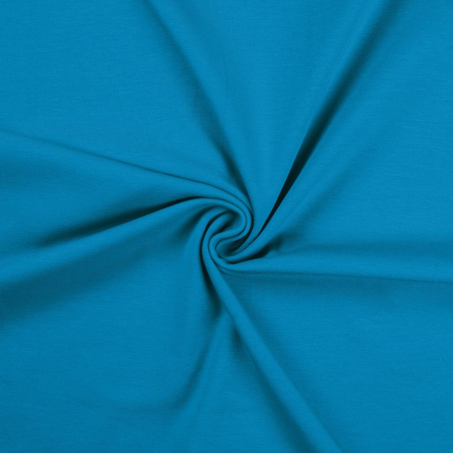 Cotton jersey fabric - turquoise