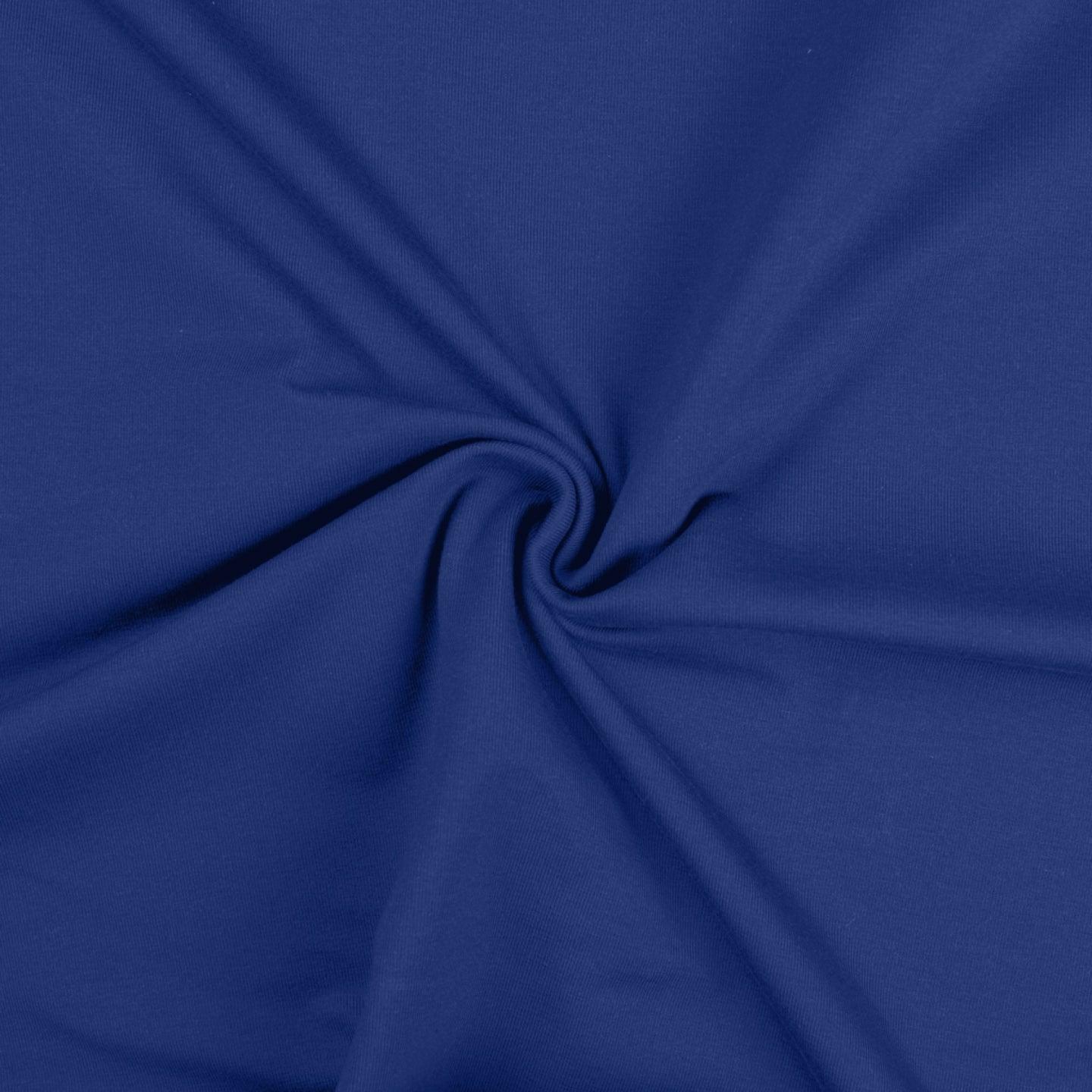 Tissu jersey coton - Bleu royal