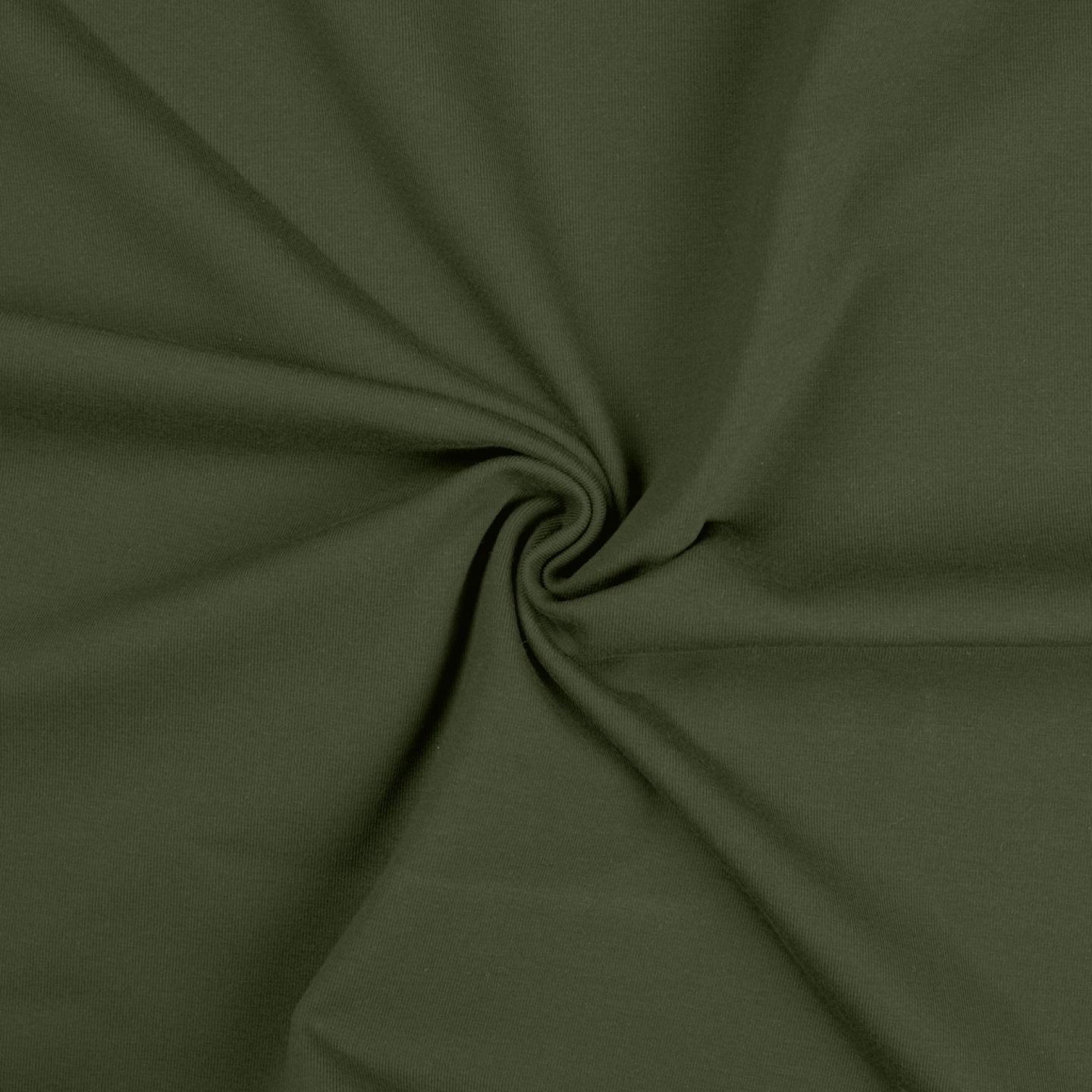 Cotton jersey fabric - military green