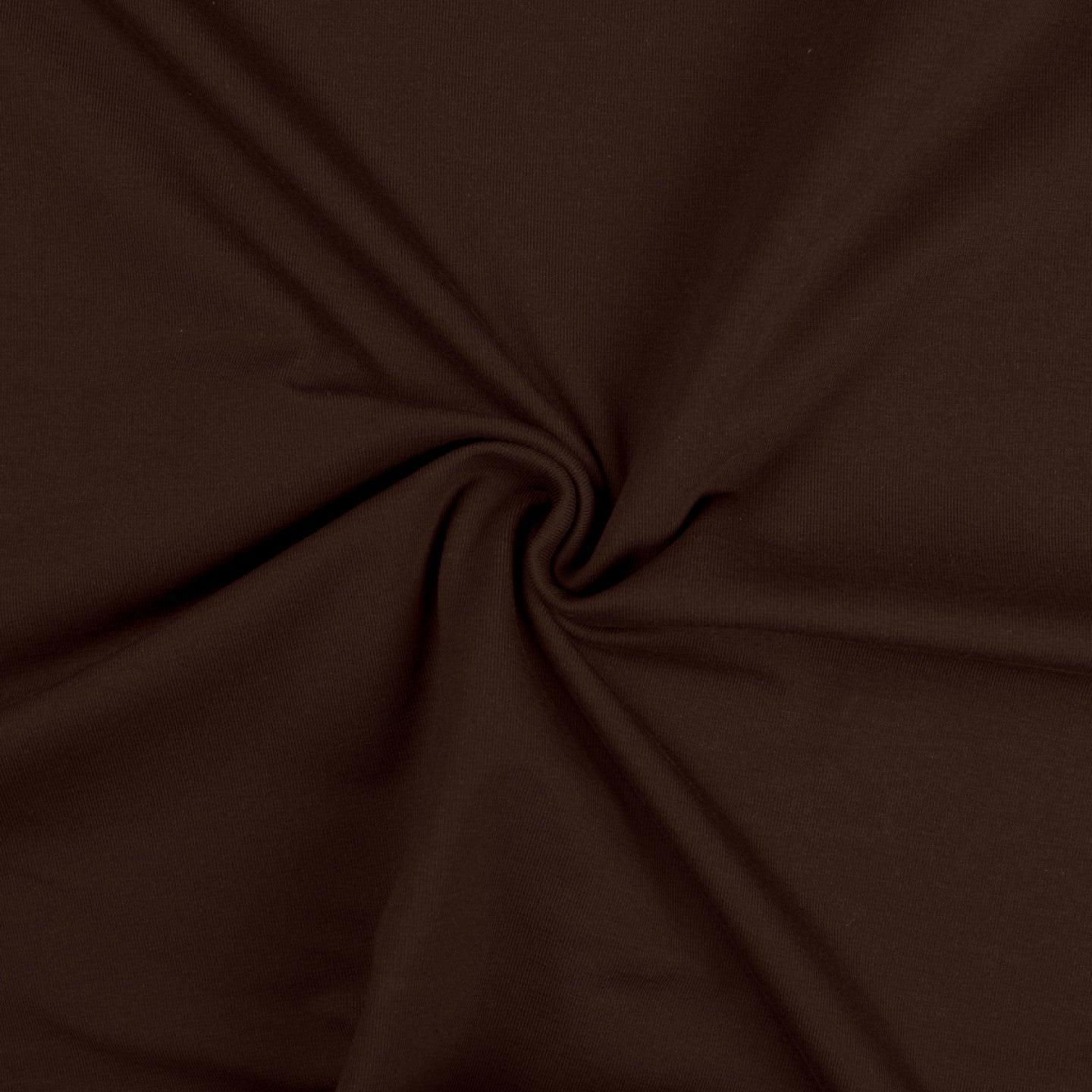 Cotton jersey fabric - dark brown