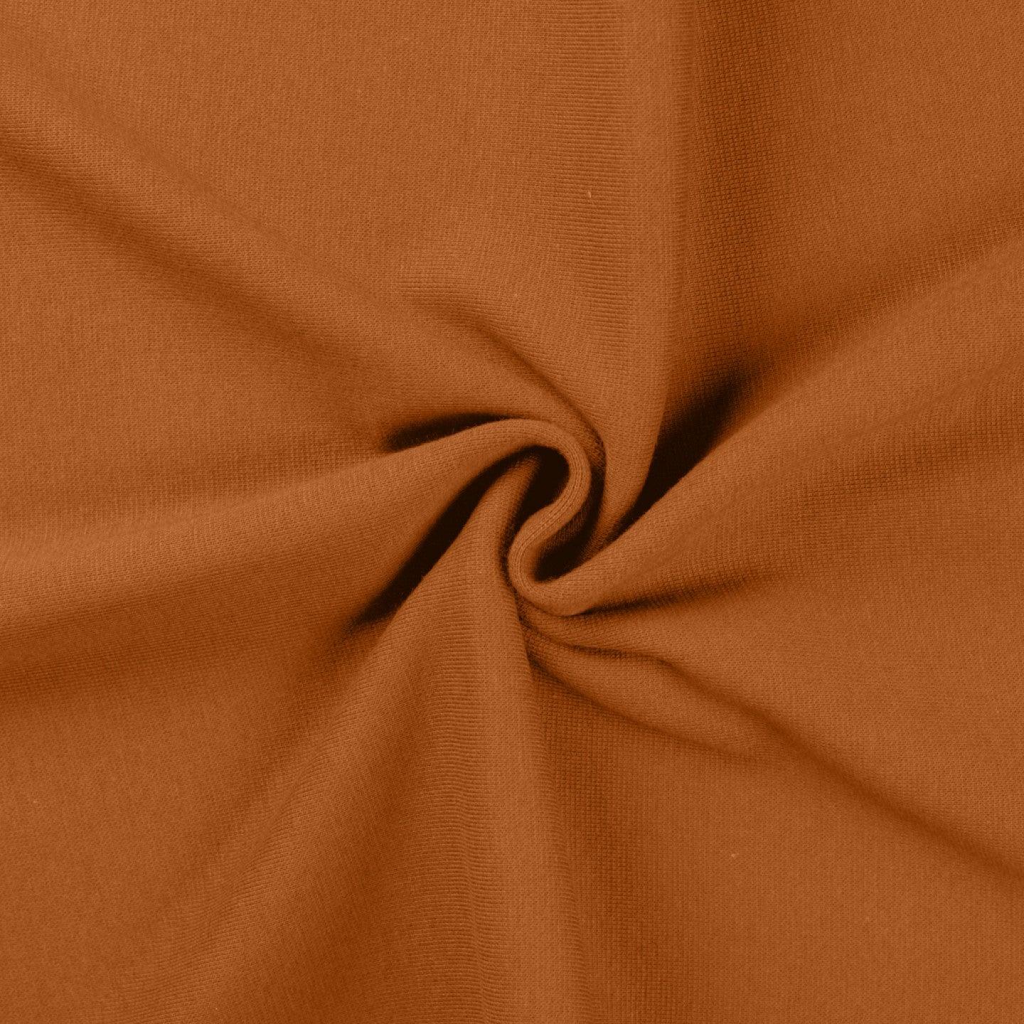 Tissu jersey bord côte - Caramel