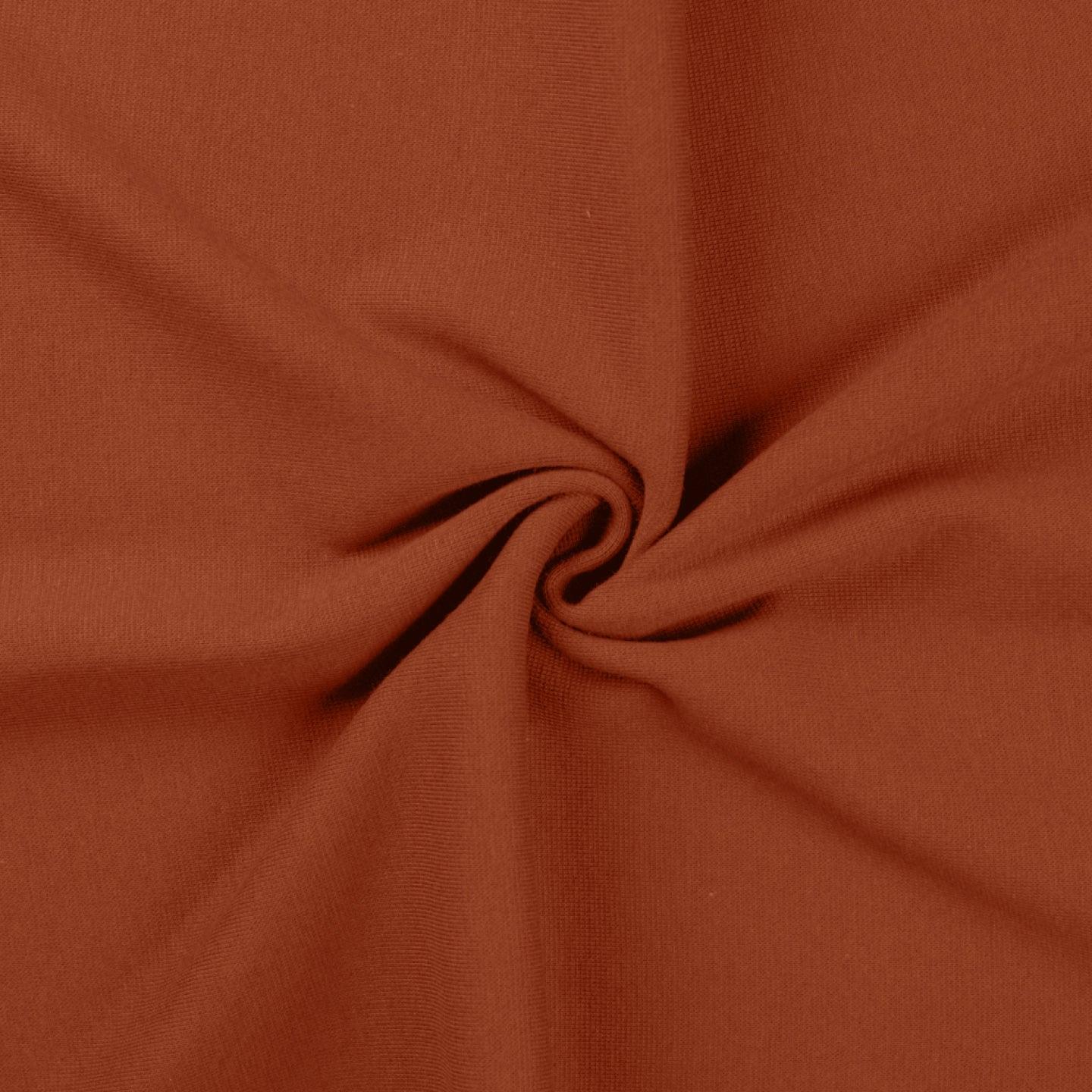 Jersey edge fabric Côte - Terracotta